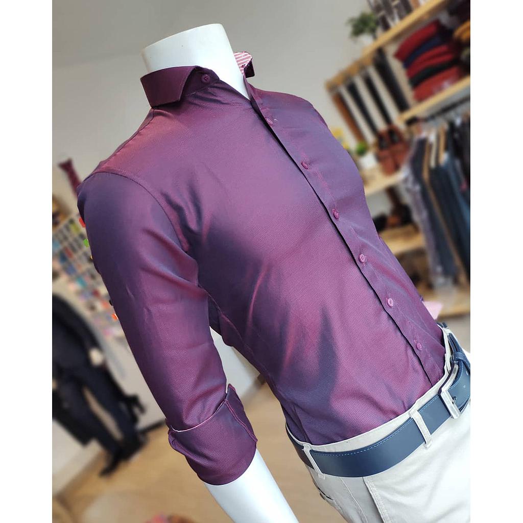 Camisa color uva para hombre best sale