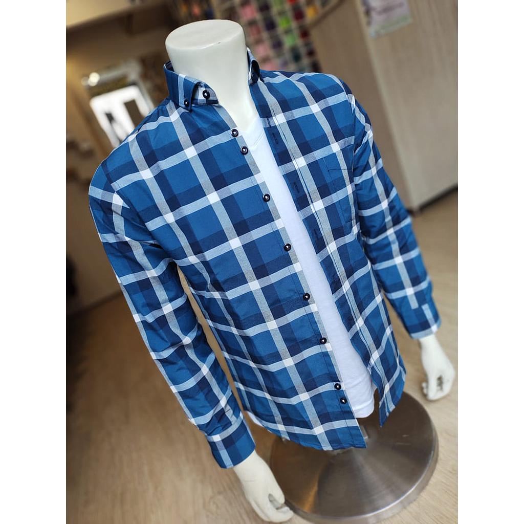 Camisa cheap cuadros azul