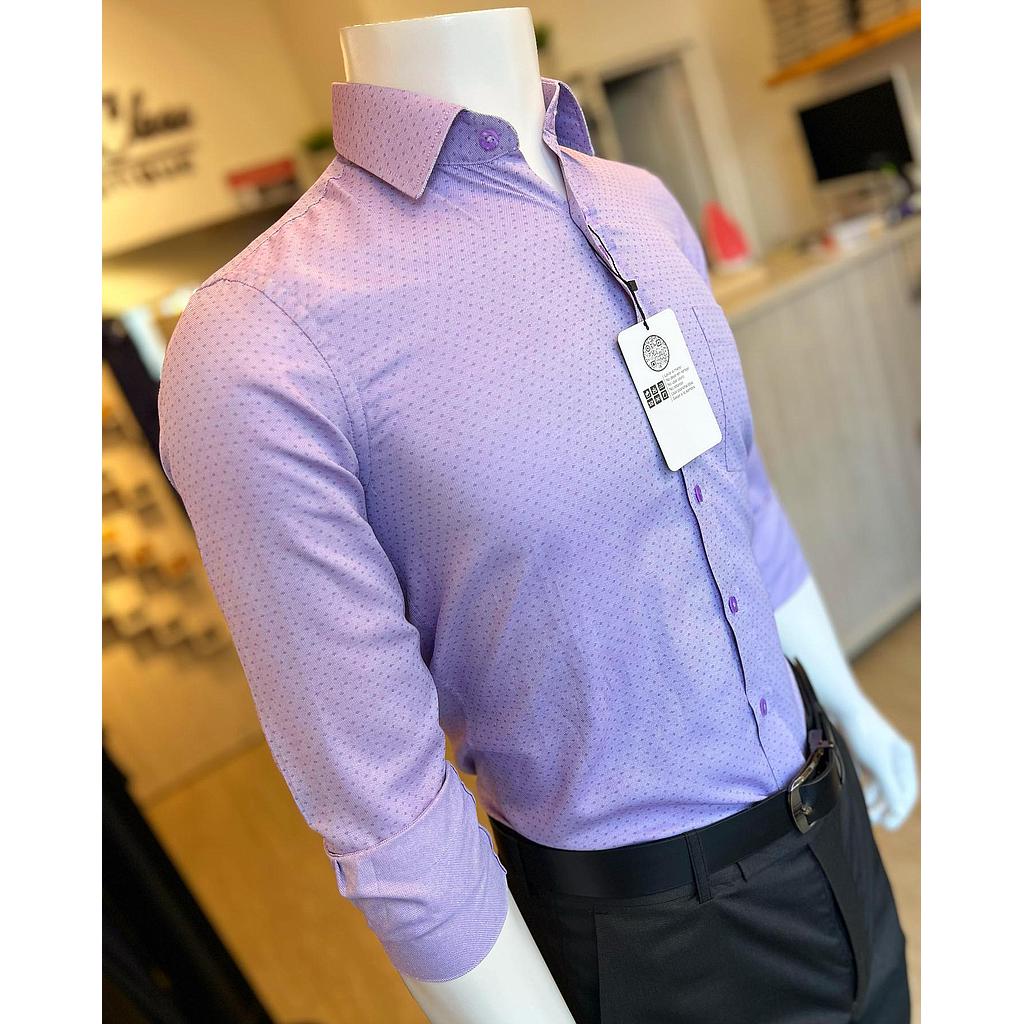 CAMISA LILA TEXTURIZADA