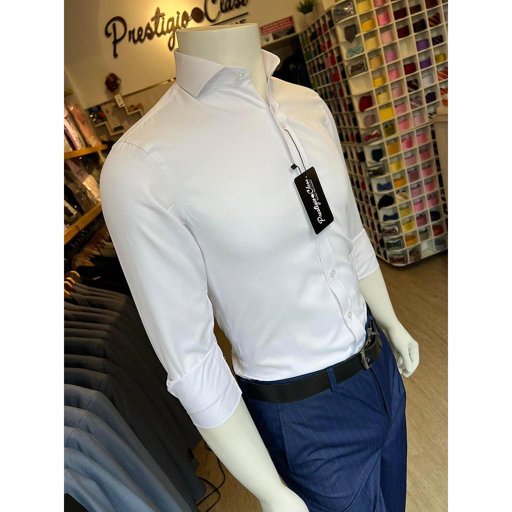 CAMISA SOLO FONDO BLANCA FORMAL 