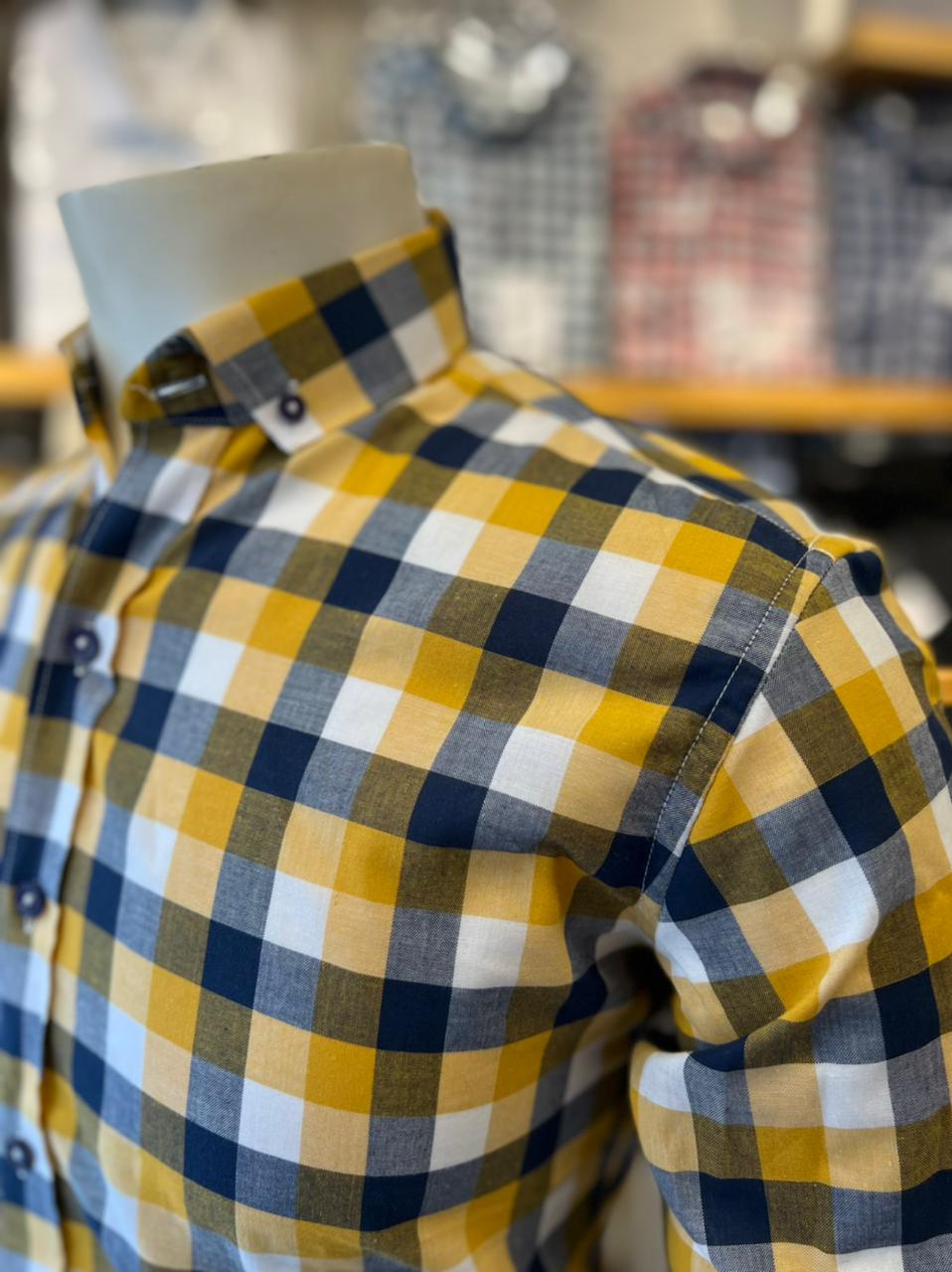 Camisa leñadora amarilla 2025