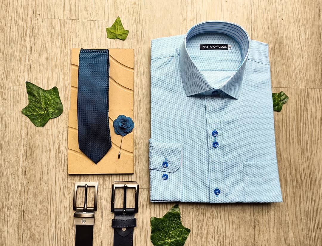EMPAQUE ORIGINAL CAMISA AGUA MARINA CORTE FORMAL